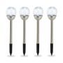 Set of 4 outdoor lights 38x8cm., black/silver color