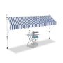 Automatic retractable awning 350x120cm., dark blue/white/black
