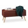 Hallway bench 40x80x39.5cm., light brown/brown color