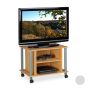Living room table 45x60x40cm., light brown/gray/black