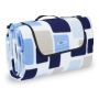 Picnic blanket 200x200cm., dark blue/light blue/white
