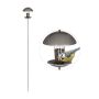Transparent bird feeder 25x20cm., silver color