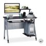 Desk 98x105x55cm., black/silver color