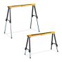 Set of 2 construction trestles 91.5x100x39.5cm., yellow/black/silver