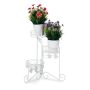 Folding flower stand with 3 shelves 40x30x42cm., white