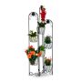 Folding flower stand with 140x21x17.5cm., black color
