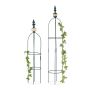Set of 2 garden grills "Tower", dark green