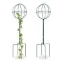 Set of 2 garden grills "Sfera", dark green