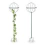 Set of 2 garden grills "Sfera", dark green