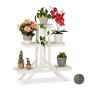 Flower stand with 3 shelves 83x83x28cm., white