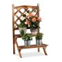 Flower stand with 2 shelves 89x51x40cm., dark brown/light brown color