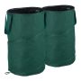 Set of 2 leaf bags 120L., green/black