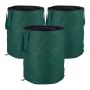 Set of 3 leaf bags 160L., green/black