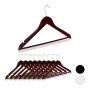 Clothes hangers 10pcs, brown/silver color