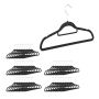 Clothes hangers 50pcs, black/silver color