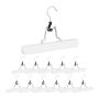 Trouser hangers 12pcs, silver/white