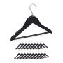 Clothes hangers 20pcs, black/silver color