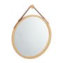Hanging mirror 45x2cm., brown/light brown color
