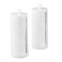 Set of 2 organizers for storing cotton pads 20x7cm., white