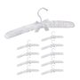 Clothes hangers 10pcs, white/silver color