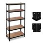 Storage shelf 180x90x45cm., light brown/black