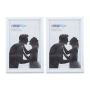 Set of 2 photo frames 16x11x8.5cm, white