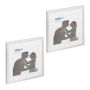 Set of 2 photo frames 41x41x2.5cm, silver color