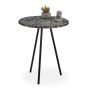 Side table 50x41cm., black/dark blue/brown