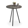 Side table 50x41cm., black/dark blue/gold color