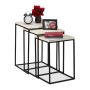 Set of 3 tables, black/white