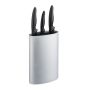Knife stand 22x16.5x6.5cm., silver/black