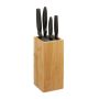 Knife stand 23x10.5x10.5cm., light brown/black