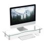 Transparent monitor stand 70x24cm., silver color