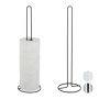 Set of 2 toilet paper holders 50x14cm, black
