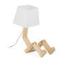 Table lamp 42x18x32cm., white/light brown