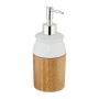 Liquid soap dispenser 20.5x7.5cm., light brown/white/silver color