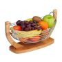 Fruit basket 18.5x38x23cm., silver color