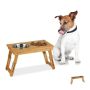 Foldable bowl stand 31x70x23cm., light brown/silver color