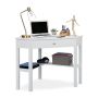 Corner desk with drawer 76x107x76cm., white