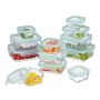 Set of 12 food storage containers, mint color
