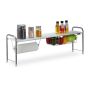 Built-in kitchen shelf 32x94x23cm., white/silver color