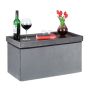 Storage bench with tray 42x76x38cm, gray