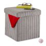 Folding seat with hinged lid 38x38x38cm., gray
