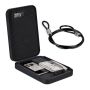 Portable security box with digital code, black