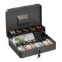 Lockable cash box, gray