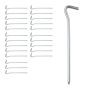 Set of 24 tent pegs 18x3.5x0.6cm., silver color