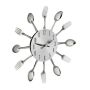 Wall clock 31x3.5cm., silver/black