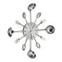 Wall clock 40x4cm., silver color