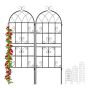 Set of 2 garden grills 150x50x1.5cm, black