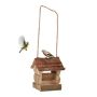 Bird feeder 15x12x15cm., light brown/dark brown